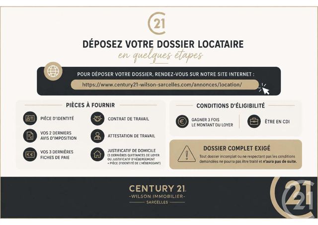 Appartement F2 à louer - 2 pièces - 45.39 m2 - PIERREFITTE SUR SEINE - 93 - ILE-DE-FRANCE - Century 21 Wilson Immobilier